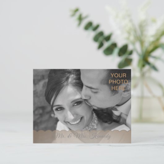 Weddenschap Hartelijk dank - Briefkaart / RSVP / U (Staand voorkant)