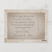 Weddenschap Hartelijk dank - Briefkaart / RSVP / U (Achterkant)