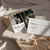Weddenschap Hartelijk dank Casual script | Twee fo Briefkaart