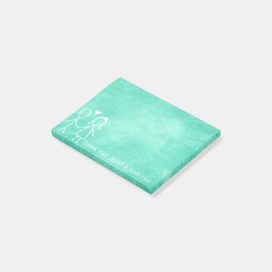 Weddenschap Hartelijk dank Chalkboard MI Aquamarin Post-it® Notes (Schuin)