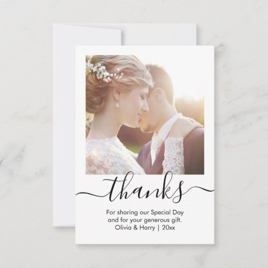 Weddenschap Hartelijk dank | Elegant Bedankt Scrip (Voorkant)