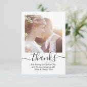 Weddenschap Hartelijk dank | Elegant Bedankt Scrip (Staand voorkant)