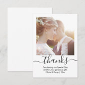 Weddenschap Hartelijk dank | Elegant Bedankt Scrip (Voorkant / Achterkant)