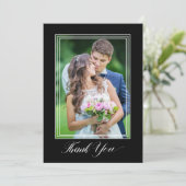 Weddenschap Hartelijk dank Elegant Script 2 Foto H Bedankkaart (Staand voorkant)