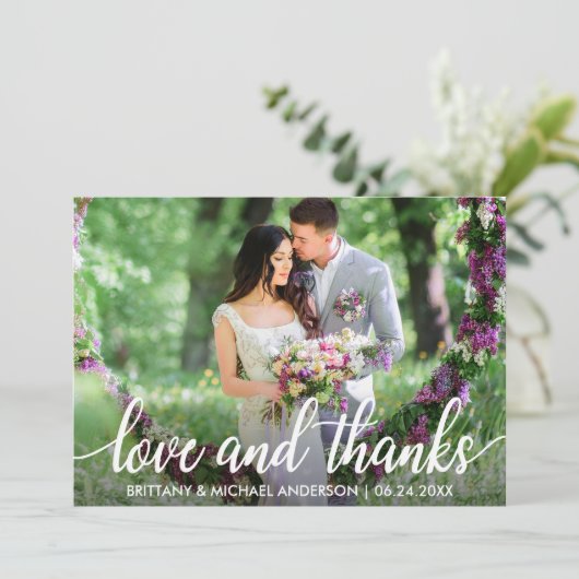 Weddenschap Hartelijk dank en foto's van Bedankt (Staand voorkant)