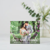 Weddenschap Hartelijk dank en foto's van Bedankt Briefkaart (Staand voorkant)