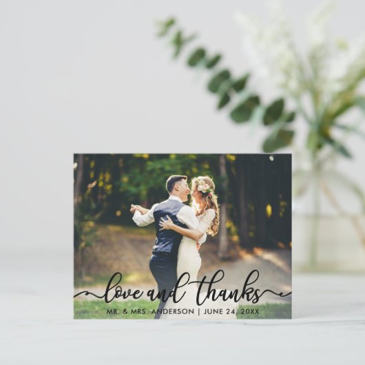 Weddenschap Hartelijk dank en foto's van Bedankt Briefkaart (Staand voorkant)