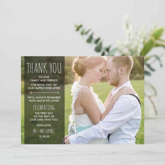 Weddenschap Hartelijk dank - Flatte Kaart (Staand voorkant)