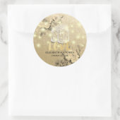 Weddenschap Hartelijk dank Floral Mason Jar String Ronde Sticker (Tas)