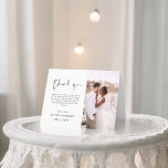 Weddenschap Hartelijk dank Foto minimalistisch mod Bedankkaart<br><div class="desc">Wedding Dank je kaarten die een foto op de voor- en achterkant hebben. Dank u kaarten bevat een moderne hand geschreven kromme manuscripttypografie die elegant,  eenvoudig en modern zijn om na u de dag van de bruiloft te gebruiken.</div>