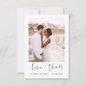 Weddenschap Hartelijk dank Foto Simple Minimalist Bedankkaart (Voorkant)