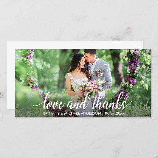 Weddenschap Hartelijk dank, foto van Bedankt W (Voorkant / Achterkant)