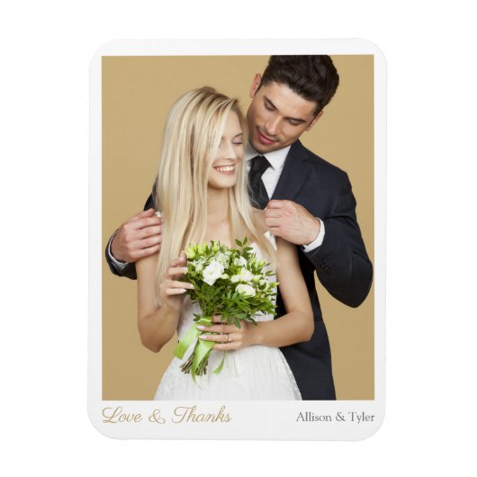 Weddenschap Hartelijk dank, Foto's & Namen Magneet (Verticaal)