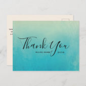 Weddenschap Hartelijk dank Het Briefkaart Blauwe W (Voorkant / Achterkant)