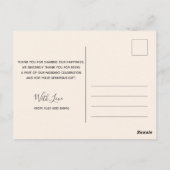 Weddenschap Hartelijk dank Het Briefkaart Blauwe W (Achterkant)