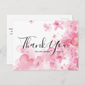 Weddenschap Hartelijk dank Het roze Briefkaart van (Voorkant / Achterkant)