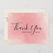 Weddenschap Hartelijk dank Het roze Briefkaart van (Voorkant / Achterkant)