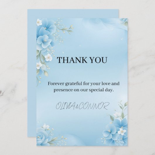 Weddenschap Hartelijk dank Kaart (Voorkant / Achterkant)