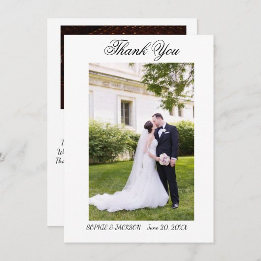 Weddenschap Hartelijk dank Kaart (Voorkant / Achterkant)