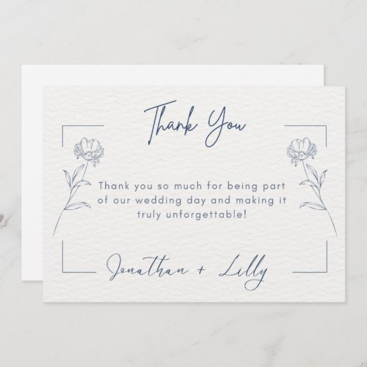 Weddenschap Hartelijk dank Kaart (Voorkant / Achterkant)