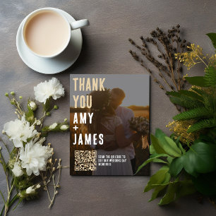 Weddenschap Hartelijk dank, kaart met QR-code en f