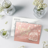 Weddenschap Hartelijk dank Mason Jar String Light Briefkaart