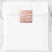 Weddenschap Hartelijk dank Mason Jar String Light Vierkante Sticker (Tas)