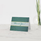 Weddenschap Hartelijk dank met waterdruppels Achte Bedankkaart (Voorkant)