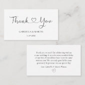 Weddenschap Hartelijk dank Minimale kaart Visitekaartje (Voorkant / Achterkant)