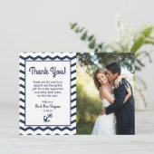 Weddenschap Hartelijk dank, Nautical Flat Card Bedankkaart (Staand voorkant)