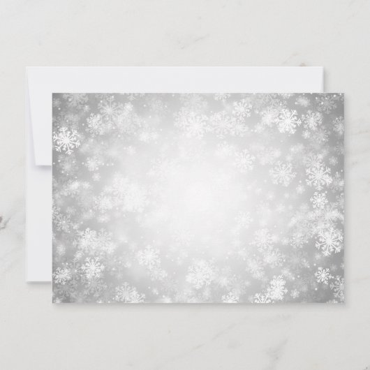 Weddenschap Hartelijk dank Nota Zilver Winter Wond Bedankkaart (Achterkant)