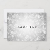 Weddenschap Hartelijk dank Nota Zilver Winter Wond Bedankkaart (Voorkant)