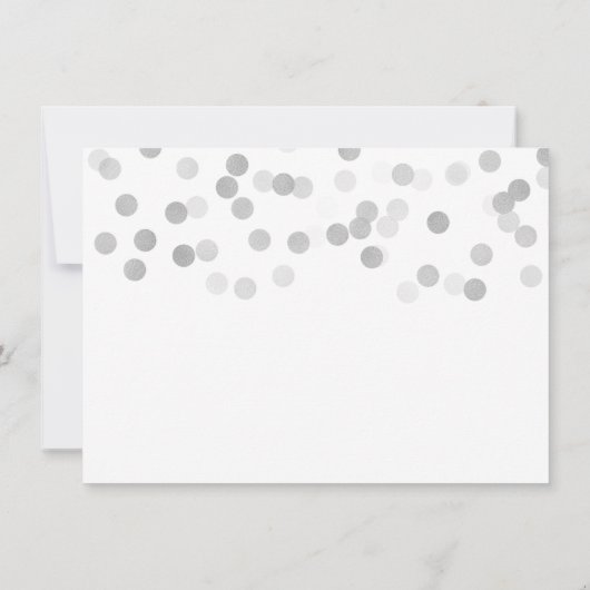 Weddenschap Hartelijk dank Nota Zilveren Foil Glit Notitiekaartje (Achterkant)