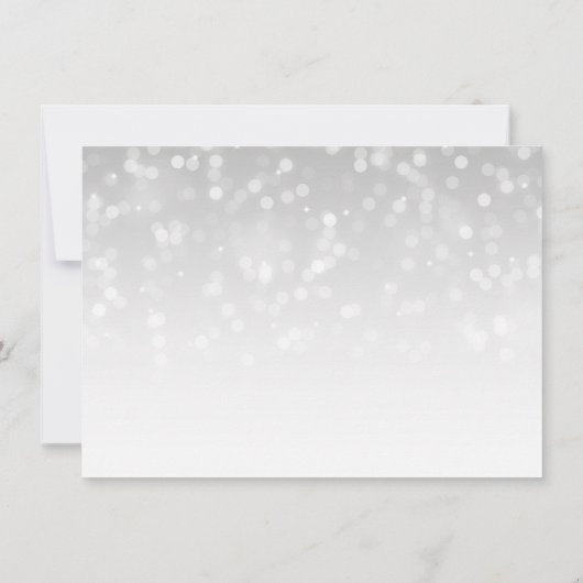 Weddenschap Hartelijk dank Noteer Silver Bokeh Spa Bedankkaart (Achterkant)