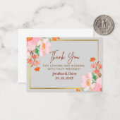 Weddenschap Hartelijk dank Notitiekaartje (Voorkant / Achterkant in situ)