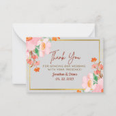 Weddenschap Hartelijk dank Notitiekaartje (Voorkant)