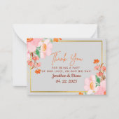 Weddenschap Hartelijk dank Notitiekaartje (Voorkant)