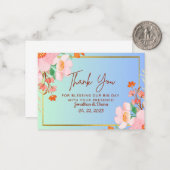 Weddenschap Hartelijk dank Notitiekaartje (Voorkant / Achterkant in situ)