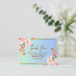 Weddenschap Hartelijk dank Notitiekaartje