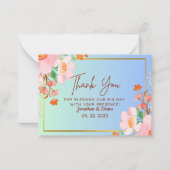 Weddenschap Hartelijk dank Notitiekaartje (Voorkant)