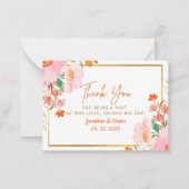 Weddenschap Hartelijk dank Notitiekaartje (Voorkant)