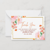 Weddenschap Hartelijk dank Notitiekaartje (Voorkant)