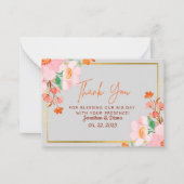 Weddenschap Hartelijk dank Notitiekaartje (Voorkant)