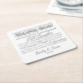 Weddenschap Hartelijk dank Onderzetters (Schuin)