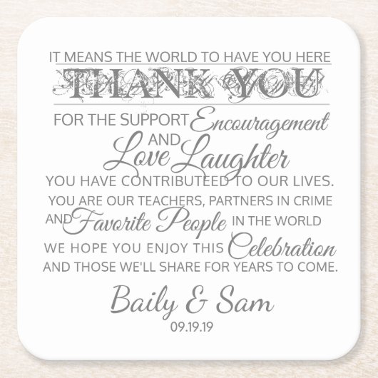 Weddenschap Hartelijk dank Onderzetters (Voorkant)