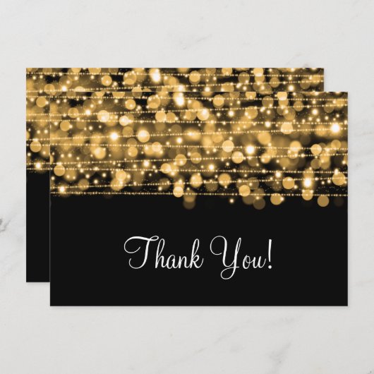 Weddenschap Hartelijk dank Opmerking: feestjes gou Bedankkaart (Voorkant / Achterkant)