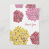 Weddenschap Hartelijk dank Opmerking: Flat Linen-k Bedankkaart (Voorkant / Achterkant)