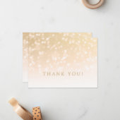 Weddenschap Hartelijk dank Opmerking: Gold Bokeh S Notitiekaartje (Voorkant / Achterkant in situ)