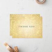 Weddenschap Hartelijk dank Opmerking: Gold Foil St Notitiekaartje (Voorkant / Achterkant in situ)