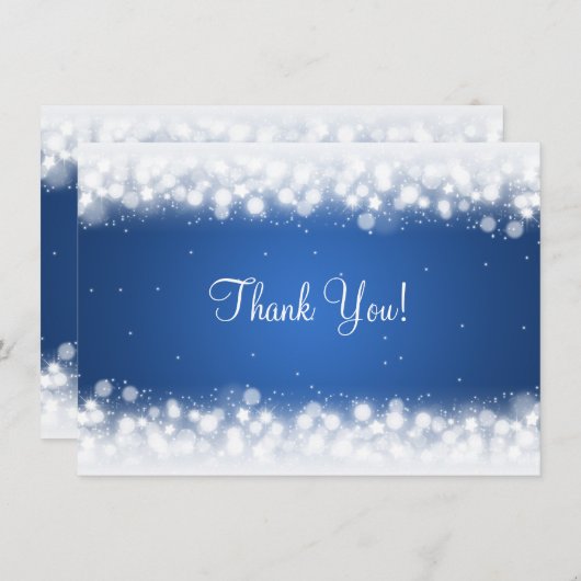 Weddenschap Hartelijk dank Opmerking Magic Sparkle Notitiekaartje (Voorkant / Achterkant)